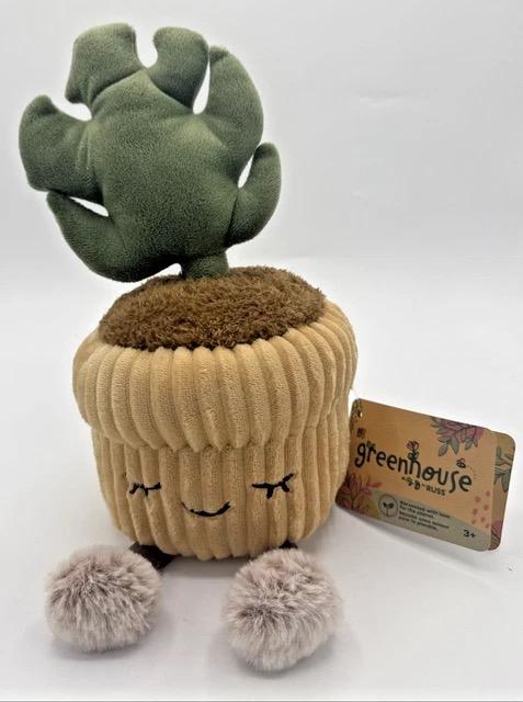 Greenhouse by Russ Potted Plant Fuzzy Cactus Decor Plush 11"