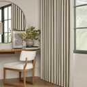 Greyish Beige Pinch Pleated Linen Blackout Curtains 96 Inch Length 2 Panels for Living Room Bedroom Light Blocking Pinch Pleat Curtains with 100% Blackout Liner Thermal Insulated Taupe Burlywood 8FT