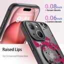 FUNMIKO for iPhone 14 Plus Case Military-Grade Protection & Wireless Charging - Trendy Floral Design for Women Girls, Non-Slip Matte Phone Cover with Shockproof Corners - Dramatic Blossom Drift