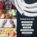 32ft 16mm Original Flexible Pipe for Crafts, Extra Durable, Semi-Rigid, Tube Pipe for Fake Flowers, Prop Building, Balloon Arches, Stem Tubing for Floral Wedding Decor, DIY Arts & Crafts