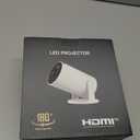 Mini Portable Projector 4K WiFi 6 BT 5.2 Upgraded Portable Projector Full HD Supported for Phone /PC /TV /HDMI /PS5 /Laptop Auto Keystone Home Theater 180° Rotation [Built-in App] White