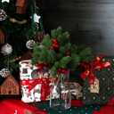 20pcs Red Berry Stems Pine Branches Christmas Berries Dcor Artificial Pine Cones Branch Craft Wreath Pick & Winter Holiday Floral Picks Holly Stem for Decoration DIY Xmas Garland Crafts