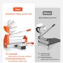 VEVOR 12 inch Vinyl Floor Cutter, 12mm Thick Laminate Flooring Cutter with Upgraded Labor-Saving Aluminum-Alloy Lever, Telescoping Support Plate, Cuts Certain Engineered Wood, LVT, VCT, SPC, LVP, WPC, 12 in Wide X 12 Mm Thick