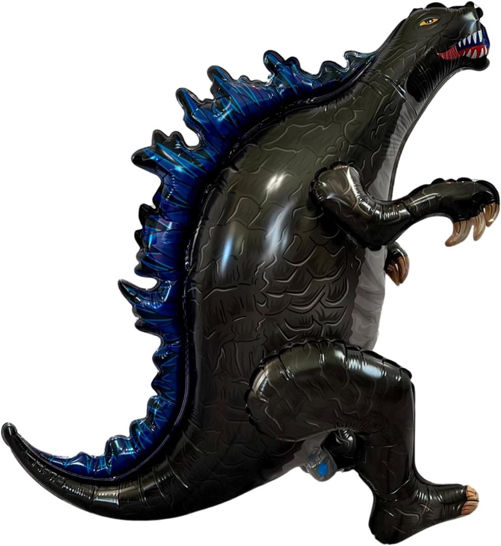 Dinosaur Balloon JUMBO Mylar Standing Foil Balloons - Black | Birthday Party Decorations Supplies and Decor | Dinosaur Lover Gifts for Kids Birthday Party and Celebrations