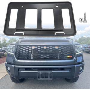Front License Plate Frame for Toyota Tundra 2014 2015 2016 2017 2018 2019 2020 2021 Front Bumper License Plate Holder Mounting Bracket Cover Replace # 751010C011 Partslink #TO1068124