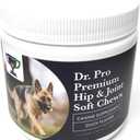 Dr. Pro, Premium Hip & Joint Soft Chews Supplement for Dogs, 120 Chews, Duck Flavor, for All Breeds.