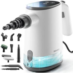 Handheld Steam Cleaner, 15s Fast Heating, Adjustable Steam, 650mL Large Water Tank, Pressurized Portable Steamer for Cleaning Home, Kitchen, Car, Bathroom, Tile, Furniture, Multi-Surface (White)