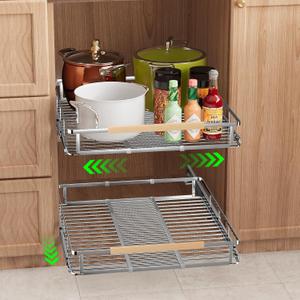 Expandable Pull-Out Cabinet Drawer