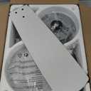 Ceiling Fans with Lights, 48 inch Low Profile Ceiling Fan with Light and Remote Control, Flush Mount RGB Dimmable Light, Noiseless, White Ceiling Fan for Bedroom Indoor/Outdoor Use