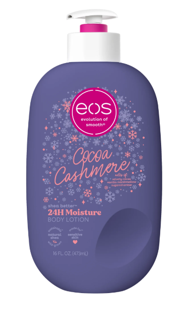 eos Shea Better Holiday Body Lotion, Cocoa Cashmere, Limited Edition Skin Care, 24Hour Moisture, Body Lotion for Women, Vegan, 16 fl oz