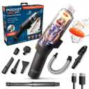 Pocket Vac Reach Handheld Vacuum w/ 3ft Extension Wand Cordless 2-in-1 Blower & Portable Car Vacuum Cleaner, Mini Hand Vacuum for Furniture, Keyboard & Tight Spaces - w/ 8-Piece Attachment Kit