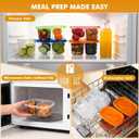 20 Pcs Reusable Snack Containers with Lids, 2-Compartment BPA-Free Portion Control for Bento Box & Meal Prep, On-the-Go for Kids Adults, Refrigerator Safe with 10 Animal Forks (4 Color Lids)