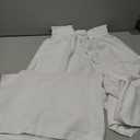 Linen Blend Drawstring Pants, Size XL