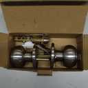 CML Hardware Keyed Entry Door Knob Set, Entrance Door Lock in Solid Stainless Steel for Exterior and Interior, Round Ball Handle, 1 Pack, Stain Stainless