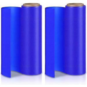 2 Rolls Non Slip Material Roll, 8" x 3.25 ft Blue Silicone Grip Non Slip Mat, Cut to Size Mat Large Table Pads for Eating Aids, Baking, Crafts, Table, Counter, Drawer or Any Surface