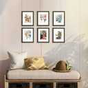 upsimples 8x10 Picture Frame Set of 5, Display Pictures 5x7 with Mat or 8 x 10 Without, Wall Gallery Photo Frames, Black