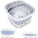 HoMedics Smart Space Essential Collapsible Footbath, Invigorating Bubble Massage, Heatkeep Technology, Patented Collapsible Design, Safety-Lock System, Safe for Bath Salts, Bath Salts Included