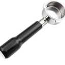 KAZNTCC 51mm 3 Ears Bottomless Portafilter for Delonghi Dedica EC680/ EC685/ EC785/ EC820/ EC850/ EC860 SMEG Espresso Coffee Machine, Stainless Steel Basket Included ABS Handle Black