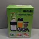 Nahida Blender for Smoothies, 1200W Smoothie Blender for Ice Crushing, Blenders with (2) 6-Fin Blades, Personal Blenders for Kitchen with 23oz, 32oz, 37oz Easy Go Cups for Juices, Silver