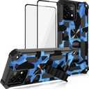 for Motorola G Stylus 5G 2023 Case, with 2 Pack Tempered Glass Screen Protector, Military Grade, Kickstand with Magnetic Car Mount, Protective Phone Case for Moto G Stylus 5G 2023 Deep Blue