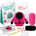 Wacipek Amigurumi Crochet Kit for Beginners | Complete DIY Starter Set with Easy Yarn, Lightweight Hooks, Step-by-Step Video & Pattern | Learn to Make Cute Character Toys | Ideal for Kids & Adults