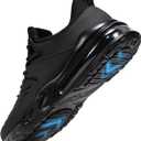 LARNMERN Steel Toe Shoes for Men Waterproof Slip Resistant Work Sneakers Athletic Durable Lightweight Comfortable Water Resistant Indestructible Construction Tennis Air Cushion (Black)