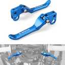 NICECNC Brake Levers Foldable Clutch Levers Front Rear Compatible with Surron Light bee X/S/ L1E Compatible with Segway X160 X260, 6061 Aluminum CNC Adjustable Handle Brake Lever, Blue