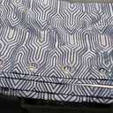 Indigo Blue and Silvery 100% Blackout Jacquard Geometric Pattern Curtains, 52 Inch Wide 96 Inch Length 2 Panels, Thermal Insulated Noise Reducing Anti-Rust Grommet Drapes for Bedroom Living Room