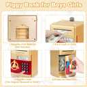 Refasy Piggy Bank Cash Coin Can ATM Bank Electronic Coin Money Bank for Kids Age 3-12, Money Savings Box Mini ATM Coin Bank Toys Gifts for 3 4 5 6 7 8 9 10 11 12 Year Old Boys Girls