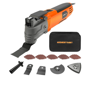 ENERTWIST Oscillating Tool, 4.2 Amp Oscillating Multitool Kit with 5° Oscillation Angle, 6 Variable Speed, 31pcs Saw Accessories, Auxiliary Handle and Carrying Bag, ET-OM-500