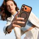 MZELQ for iPhone 17 Pro Case, Compatible with MagSafe, Anti-Skid Edge, Shockproof, Drop Proof,Corner Protection, Crystal Back, TPU High Duty Phone Cover -Black