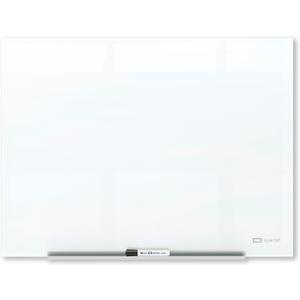 Quartet Magnetic Dry Erase Board, 48" x 36" Glass White Board for Wall, Frameless, InvisaMount, White (Q25F01IMW)