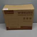 Record Player for Vinyl with 2 Build-in Speakers LP Vinyl Players Belt-Driven Vintage Turntables 3 Speed 3 Size, Wireless Bluetooth Playback, AUX-in, RCA Out, Headphone, Auto Stop Sea Blue (Cyan)