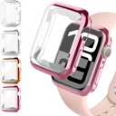 4 Pack Case for Apple Watch Screen Protector 41mm 45mm 44mm 40mm 46mm 42mm 38mm Series 10 9 8 7 6 5 4 3 SE/2,Soft TPU Screen Protector Film +Full Protection Face Cover Bumper Case for iWatch Cover
e