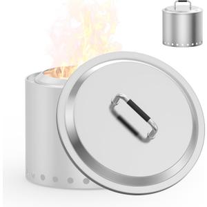 Fire Pit Lid for Solo Stove Bonfire 19.5" Accessories, Round Fire Pit Cover for Solo Stove Lid Bonfire 2.0, Stainless Steel Lid with Handle for Solo & 19.5" Firepit Camping Accessory