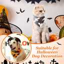 Frienda 30 Pcs Halloween Dog Bandanas Bulk Bat Bandanas for Dogs Black Orange Purple Triangle Kerchief Bibs Scarf Set for Pet Halloween Costume Photo Props Accessories Pet Shops, 6 Styles