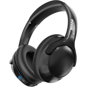 MIDOLA Bluetooth Headphones Over Ear 68H Playtime 6 EQ Wireless Headset with Microphone HiFi Stereo Foldable Lightweight Deep Bass for Travel Home Office Cellphone Black