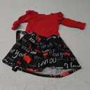 XFGLCK Toddler Baby Girls Valentine Outfit Ruffle Long Sleeve Shirt Tops +Heart Print Suspender Skirt 2Pcs Set 100 size