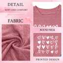 Ithalt Kids Valentine Shirt Girls Valentines Shirts Cute Heart Graphic Long Sleeve Tee Tops 4-14y(APink1,110)