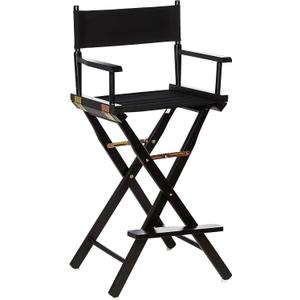 Casual Home Director's Chair ,Black Frame/Black Canvas,30" - Bar Height (30 in, Black)