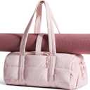 BAGSMART Reiki Gym Bag for Women, Mini/Medium Crossbody Bags for Women, 5L Dance Bag with Detachable Strap, 15L Yoga Mate Bag with Wet & Dry Pocket, Medium/Candy Pink