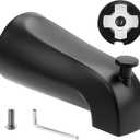 Slip On Diverter Tub Spout, Compatible with American Standard 8888026.002 Tub Spout, Bathroom Bathtub Faucet, Fits 1/2" Copper Water Tube(5/8" Diameter), 5/32'' Hex Wrench Included (Black)