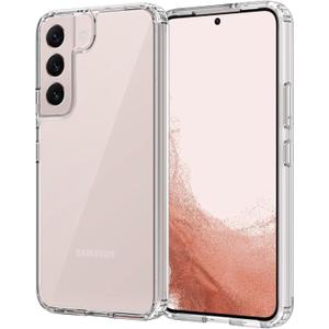 for Samsung Galaxy S22 Case Clear, Anti-Yellowing 6.1 Inches Slim Fit Heavy Duty Protection Wireless Charging Lightweight Shockproof Anti-Slip Transparent TPU and PC Back Protective Phone Cover