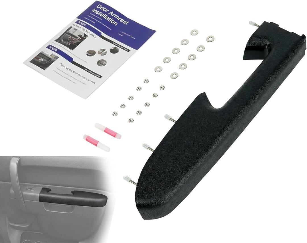 Front Left Driver Side Door Armrest Repair Kit 22818465 Compatible with Chevy Silverado GMC Sierra 1500 2010-2013, 2500 3500 HD 2010-2014, Interior Door Panel Armrest