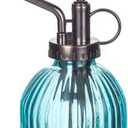 Topadorn Glass Flower Water Spray Bottles Watering Can Mini Vintage Plant Misters Decorative Plant Atomizer Watering Pot with Pump for Terrariums Flowers Potted Plants, Blue.