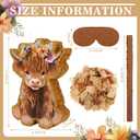 Shappy 4 Pcs Cow Piata Highland Cow Birthday Decorations Piata Themed Party Supplies with Blindfold Stick Confetti Farm Supplies for Theme Birthday Party Girls Boys Kids 15.75 x 11.22 Inch(Brown)