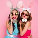 3 x Bunny Costume,Bunny Ears Headbands and Tail Set,Halloween Adult Long Furry Rabbit Ear Headband Halloween Party Cosplay White Rabbit Ears Costume Hair Accessories for Adult Women Easter Cosplay