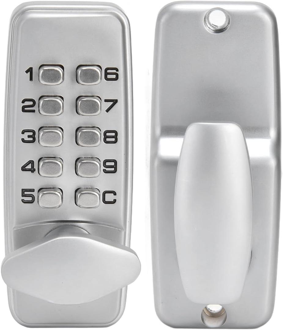 Mechanical Door Lock, 2-8 Digit Code Mechanical Combination Keyless Entry Door Lock, Outdoor Fence, for Gates, Parking Lots, Offices, Interior Doors, Rental Houses