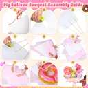 MiniInflat Donut Party Decorations Donut Ice Cream Balloon Bouquet Kit, DIY Sweet One Birthday Decoration Balloon Bouquet with Wrapping Paper KT Board Tissue Paper for Summer Candy Sweet Bridal Shower