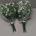 BOMAROLAN Artificial Baby Breath Flowers Fake Gypsophila Bouquets 12 Pcs Plastic Fake Real Touch Flowers for Wedding Decor DIY Home Party(White)